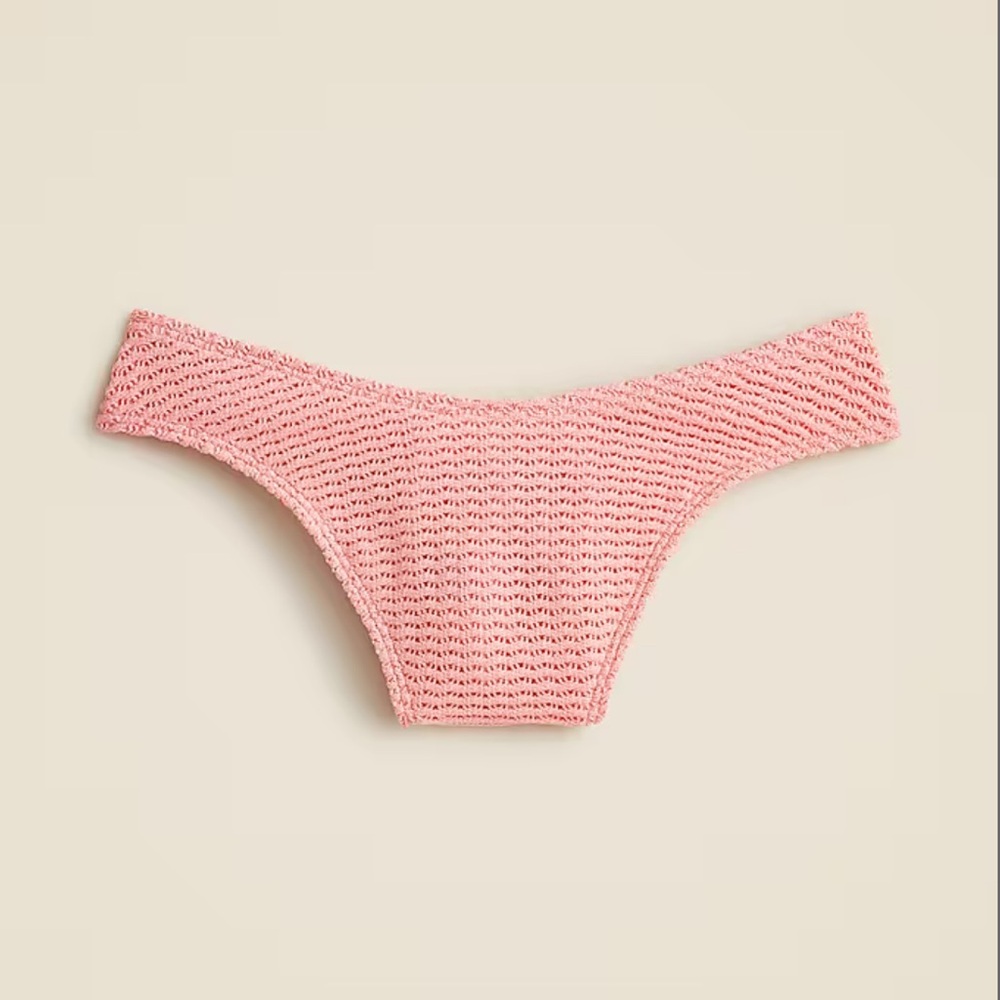 J. Crew Sunny crochet bikini bottom in Sweet Jasmine